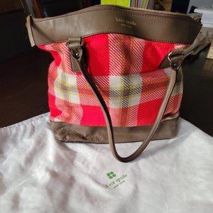 Kate Spade Bon Shopper Highland Plaid Tote